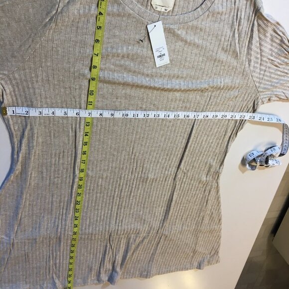 Harper Heritage Ribbed Mini Dress Long Sleeve Tan 2X - Picture 8 of 9